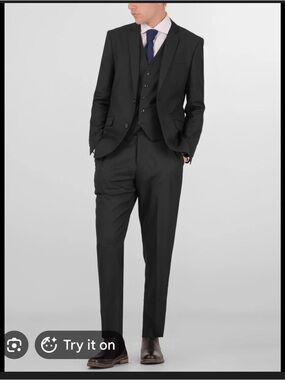 Men's Black Three-Piece Suit